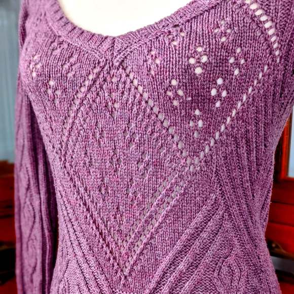 Long Sleeve Hand knitted Purple Winter dress by Victoria's Secret Size: S - Picture 12 of 13